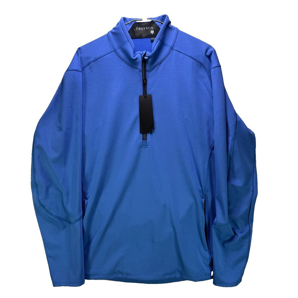 Greyson Golf 1/4 Zip Pullover Mens XL Blue Performance Zip Pockets NWT MSRP $198